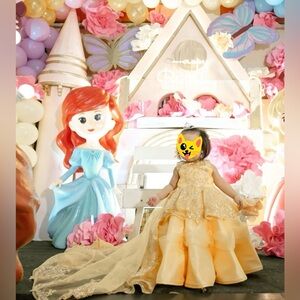 Belle-Inspired Toddler Ball Gown – Custom Made